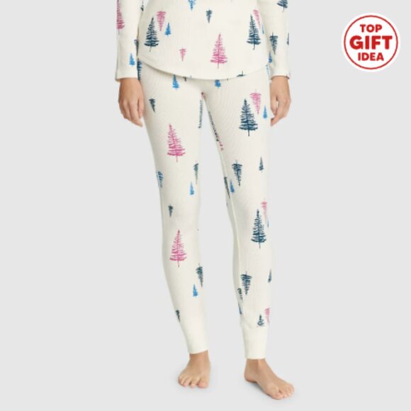 Women's Stine's Favorite Waffle Sleep Pants in Christmas Tree Print - Picture 1 of 4